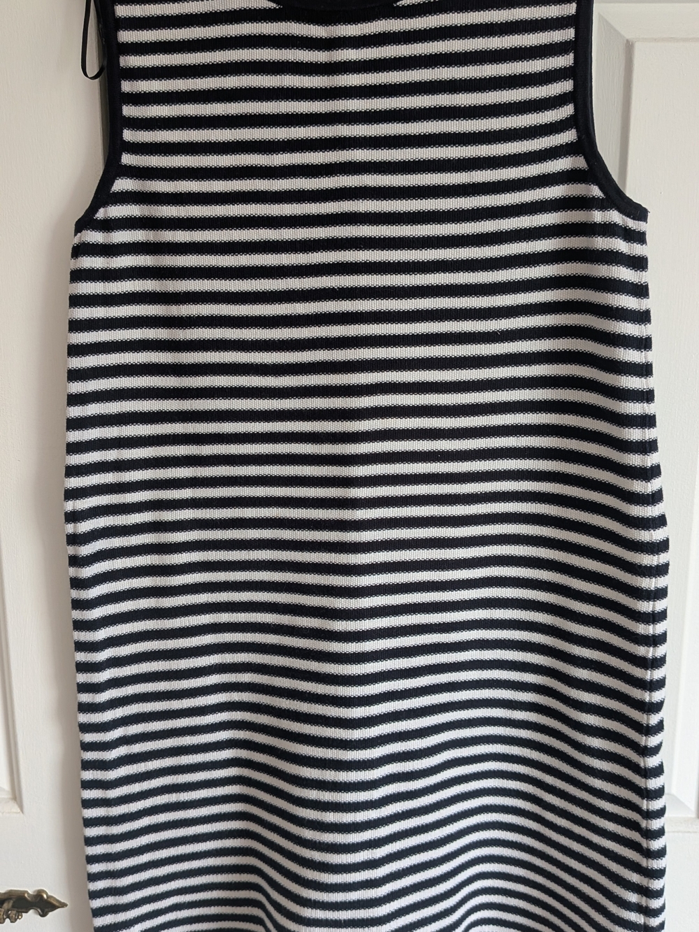 Massimo Dutti Black and White Striped Knit Top